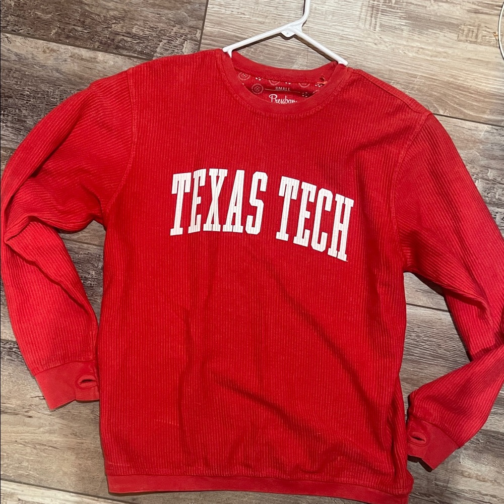 Pressbox Vibrant Red Long Sleeve Texas Tech Shirt